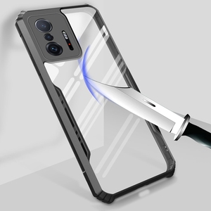 Custodia Ibrida Antiurto in TPU e PC per Xiaomi <span class=keywords><strong>Mi</strong></span> 11 Lite 11 Ultra <span class=keywords><strong>11T</strong></span> 12 <span class=keywords><strong>Pro</strong></span> con <span class=keywords><strong>Cover</strong></span> Posteriore Trasparente - Product Image 5