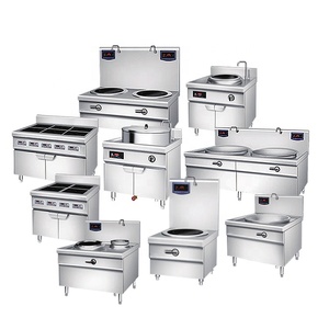 GRAZIA Commerciale In Acciaio Inox Attrezzature Da Cucina 12KW Doppio Piano Cottura A Induzione Wok - Product Image 1