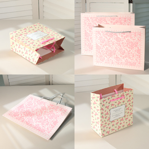 Luxury Brand Eco-Friendly Kraft Paper Gift Bag with Hot Stamping <b>Custom</b> Logo Drawstring Handle for Skin Care & <b>Lipstick</b> - Product Image 2