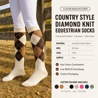 Chaussettes d'équitation épaisses prêtes à la vente, douces, respirantes, montantes jusqu'au genou, pour l'équitation en milieu campagnard