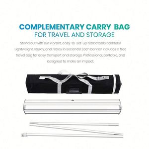 Banner de Boda Retráctil, 2 Soportes para Banner, Exhibidores Enrollables, Soporte para Baby Shower, Banner Enrollable, Letrero de Bienvenida para Boda - Product Image 2