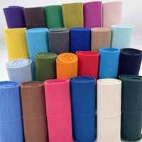 Conception d'usine 95% coton 5% Spandex ourlet côtelé de haute qualité manchette et ourlet côtelé en tricot coloré