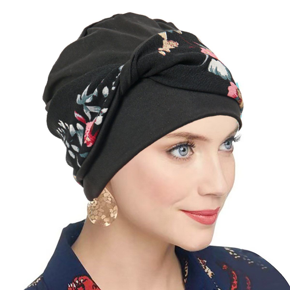 New Ethnic Mexican Style Women Turban Cap Vintage Paisley Floral Embroidery Bandana Acquista In Modo Economico - Spedizione Gratuita, Recensioni Reali Con Foto - Foto 7