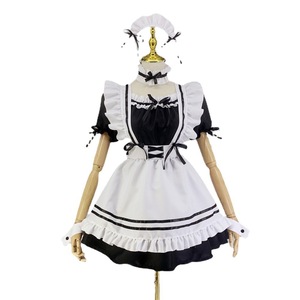 Maid Dress Pink White Lolita Style Cosplay Costume Women Plus Size Summer 2022 Polyester Fiber - Product Image 4