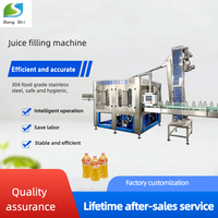Machine de remplissage automatique de jus, ligne de production de boissons à remplissage à chaud en bouteilles en plastique, équipement d'embouteillage de jus de fruits
