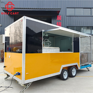 Chariot de nourriture hot-dog personnalisé Concession Mobile Pizza Food Truck Hamburger Mobile Taco BBQ Remorque de nourriture avec porche <span class=keywords><strong>Voiture</strong></span>-restaurant à vendre - Product Image 6