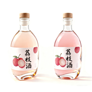 Vente flash Bouteille de boisson alcoolisée ronde transparente vide 250 ml Bouteilles de vin de fruits en verre avec couvercle - Product Image 4