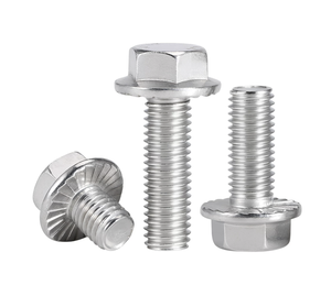 ชุดน็อตหน้าแปลนหกเหลี่ยมสแตนเลส M6 M12 DIN 6921 หน้าแปลนแบบมีฟันเลื่อยในตัว - Product Image 1