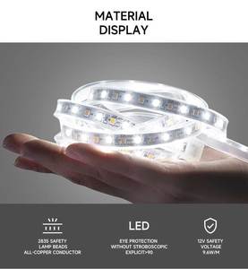 Miroir <span class=keywords><strong>de</strong></span> salle <span class=keywords><strong>de</strong></span> bain à LED avec éclairage et fonction anti-buée Dimmable économie d'énergie 3 couleurs <span class=keywords><strong>de</strong></span> lumière - Product Image 5