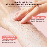 Gommage Corporel Bio Vegan Éclaircissant Exfoliant Hydratant Nourrissant à la Vitamine C Pêche 200g Marque Blanche OEM Sans Cruauté Animale