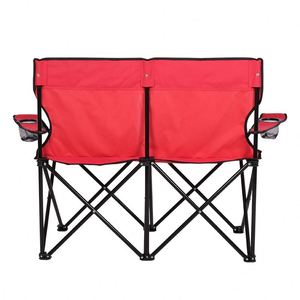 QM <b>Outdoor</b> Red Camping Double Seat Chair Popular Customized 2-person <b>Loveseat</b> Camping Chair With Armrest - Product Image 4