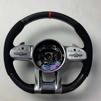 Volant en fibre de carbone LED noir piano personnalisé, style amélioré, pour Mercedes-Benz Classe A/B/C/E/G/S, CL, GL, SL, AMG GT