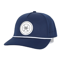 Casquettes de golf unisexe réglables en caoutchouc personnalisées avec logo, 5 panneaux, style « Dad Hat », visière perforée découpée au laser, avec corde, pour le sport, vente en gros