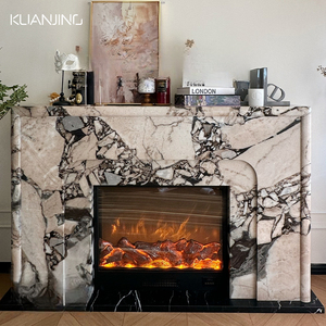Caminetti in Marmo Naturale su Misura, Design <span class=keywords><strong>Moderno</strong></span> e Minimalista, per Soggiorno Interno, Vendita all'Ingrosso dalla Fabbrica - Product Image 3
