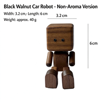 Diffuseur de parfum en bois pour grille d'aération de voiture, motif robot, fait main, purificateur d'air créatif, cadeau décoratif pour voiture, prêt à être expédié en gros