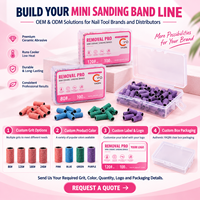 Bandes abrasives en céramique YAQIN mini, 100 pièces, grains 80, 120, 180, 240, avec boîte de rangement, emballage personnalisé OEM avec étiquette couleur
