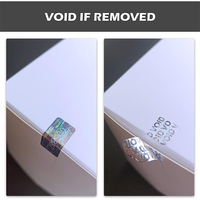 Autocollant de sécurité avec numéro de série imperméable, emballage de boîte, étiquette holographique anti-contrefaçon pour appareil photo et téléphone portable, matériau PVC