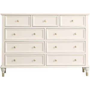 Chambre à coucher française <span class=keywords><strong>de</strong></span> luxe Armoire avant <span class=keywords><strong>de</strong></span> <span class=keywords><strong>lit</strong></span> Salon Commode <span class=keywords><strong>de</strong></span> rangement 9 tiroirs Meubles minimalistes en bois massif - Product Image 1
