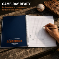 Carnet de scores de baseball personnalisé avec reliure Wire-O, couverture marine et feuilles de notation imprimées – OEM/ODM, faible MOQ, approvisionnement direct usine