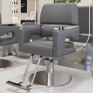Silla de Barbero Moderna al por Mayor de Fábrica con Elevación Giratoria, Silla Profesional de Acero Inoxidable Estilo Antiguo para Peluquería - Product Image 1