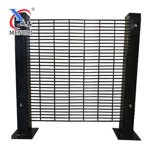 Black Powder Coated Clear View Fence Welded Wire Mesh Fence 358 Anti Climb Security Fence