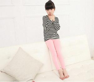 Pantalons pour filles printemps-automne, couleur unie, coton, leggings pour filles, pantalons pour enfants, pantalons crayon fins pour filles de 3 à 10 ans - Product Image 2