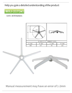 Chaise de bureau moderne en nylon à <span class=keywords><strong>base</strong></span> cinq étoiles, durable, conforme à la norme BIFMA, pour la maison, le bureau, la ferme, l'appartement, l'hôpital, l'hôtel, l'école, l'atelier - Product Image 2
