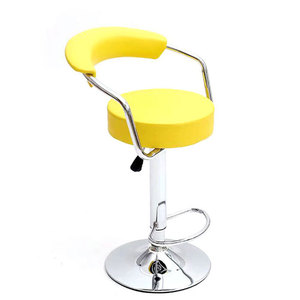Tabouret pivotant de style diner avec accoudoirs chromés <span class=keywords><strong>et</strong></span> repose-pieds, chaises de bar pour îlot de cuisine, pivotant - Product Image 3