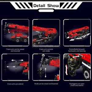 LTM1110 Modèle de camion de <span class=keywords><strong>grue</strong></span> <span class=keywords><strong>électrique</strong></span> à fonctions complètes Blocs de construction de camion d'ingénierie <span class=keywords><strong>Jouet</strong></span> de brique d'assemblage de bricolage - Product Image 3