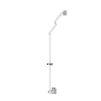 Nouveau support de moniteur médical réglable pour lit, fixation par pince, base métallique, inclinaison à 90 degrés, écran 24 pouces, charge 4 kg