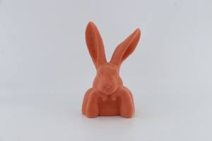 Decoración de Pascua Conejo de pie Plástico Flocado Mr Thinking <span class=keywords><strong>Rabbit</strong></span> Estatuilla Estatua para vacaciones de Pascua - Product Image 3