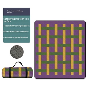 <span class=keywords><strong>Tapis</strong></span> de pique-nique ultrasonique épaissi, pliable, imperméable, pour le camping en plein air, la plage, avec support en aluminium - Product Image 6