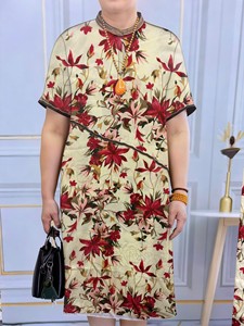 Vêtements de mode vietnamienne, robes élégantes, tissu imprimé texturé, 100% polyester (tissu jacquard) - Product Image 4