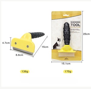 Peine Deslanador de Plástico Amarillo Portátil de Primera Calidad, Herramienta Profesional de Aseo para Perros y Gatos - Product Image 5