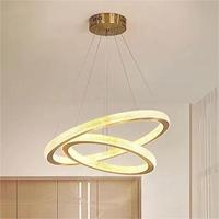 Mode et Durable Salon Salle À Manger Lustre Lumière De Luxe Chambre Villa Duplex LED Pendentif Lumière Fer Acrylique 90 30000
