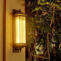 Applique murale LED extérieure Ip55 Retro American Vintage Style Square Design Waterproof Dimmable for Garden Courtyard Use