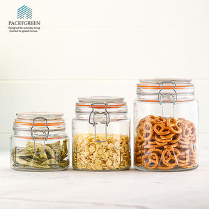 <span class=keywords><strong>Lino</strong></span> 600ml/800ml/1.3L bidons en verre transparent 3 pièces bouteilles rondes à couvercle hermétique pour le stockage des aliments <span class=keywords><strong>de</strong></span> <span class=keywords><strong>cuisine</strong></span> stockage et conteneur <span class=keywords><strong>de</strong></span> <span class=keywords><strong>cuisine</strong></span> - Product Image 3