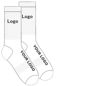 Calcetines Deportivos Personalizados al por Mayor para Hombre, Blancos y Negros, con Logotipo Personalizado, de Alta Calidad - Product Image 1