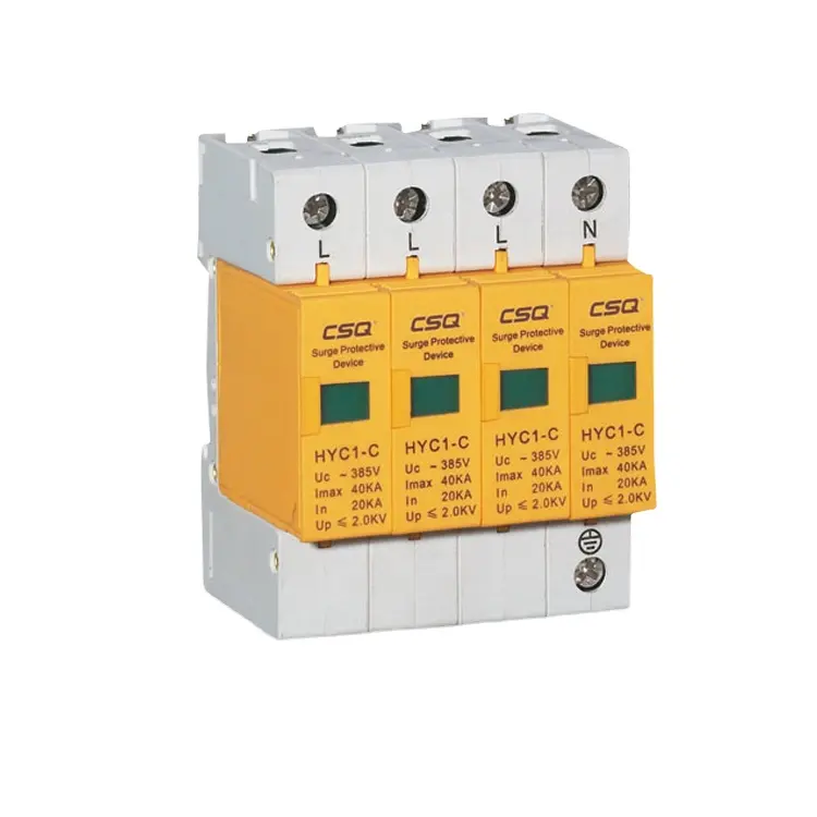 4P surge protector device 40ka 400V 3pole type 2p electrical equipment spike surge protector AC SPD