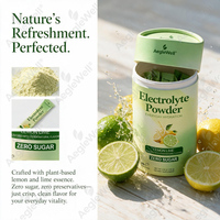 Poudre d'électrolytes AegleWell, saveur citron et lime naturelle, sachets de mélange de boisson hydratante pour la récupération après l'entraînement et l'hydratation quotidienne