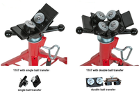 Série de supports pliants support de tuyau Durable à tête en V avec transfert de rouleau à une seule boule