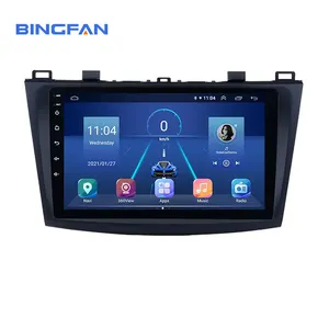 Автомобильный DVD-плеер 9 дюймов, 2 + 32 ГБ, Android 10, GPS-навигация, автомобильная стереосистема BT 5,0, автомобильный сабвуфер для mazda 3 2009-2012