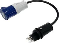 Adaptateur de prise industrielle ZNPON G01S 10A/16A 250V vers prise suisse IP44