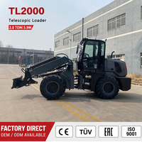 Chargeur télescopique 2 tonnes de charge nominale 4x4 pour la construction, hauteur de déchargement minimale 3400 mm, fournisseur de chargeurs télescopiques agricoles