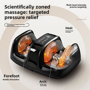 Masseur de jambes transfrontalier, appareil de spa pour les pieds avec coussinets d'air, pétrissage, thérapie thermique, massage relaxant semi-ouvert, fonction musicale - Product Image 2