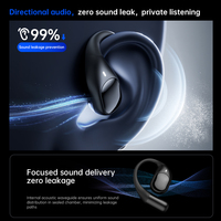 Écouteurs sans fil Bluetooth 5.3 à oreille ouverte, double micro ENC, pour musique, casques sportifs OWS, écouteurs à crochet anti-bruit