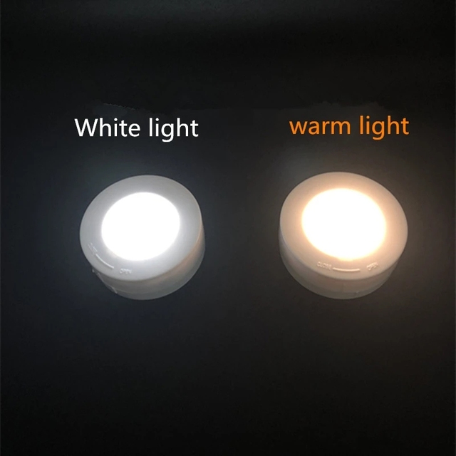 LED Mini Round RGB Under Cabinet Spotlight Smart Puck Light Led Cabinet Light With With Remote Control