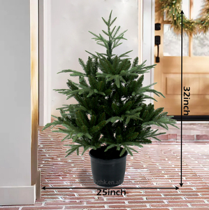 Árbol de Navidad Artificial en Maceta de 32 Pulgadas - PVC y PE Ecológicos de Alta Calidad para Decoración de Hogar, Oficina y Fiestas - Product Image 3