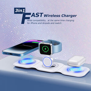 Produits phares 2025 : Station de charge sans fil magnétique pliable <span class=keywords><strong>3</strong></span>-en-1 15W pour iPhone 17/16 – Chargeur rapide - Product Image 2