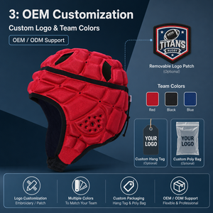 YOUNGSON En Stock o Personalizado, Protector de Cabeza de Espuma EVA para Rugby, Gorra Suave para Flag Football, Fútbol, Portero, Protección Avanzada Contra Impactos - Product Image 3